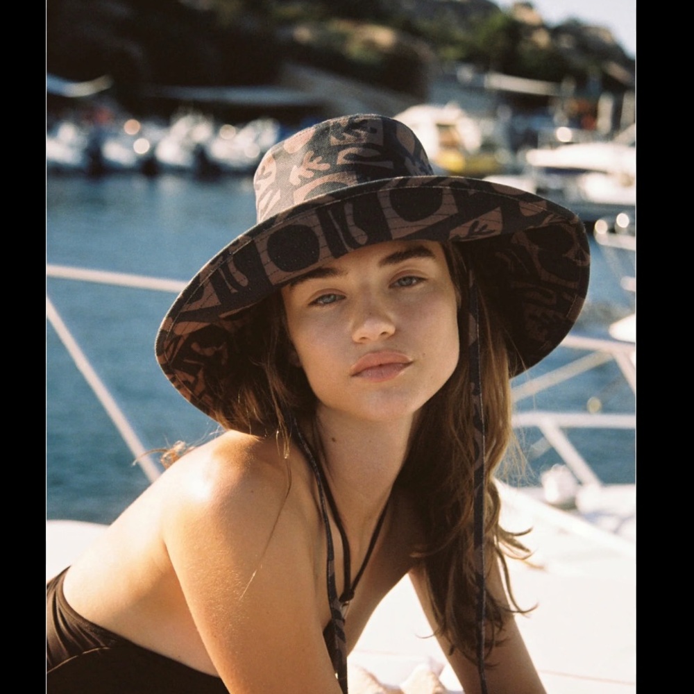Lack of Color Women's Black and Brown Patterned Bucket Hat - Picture 2 of 5